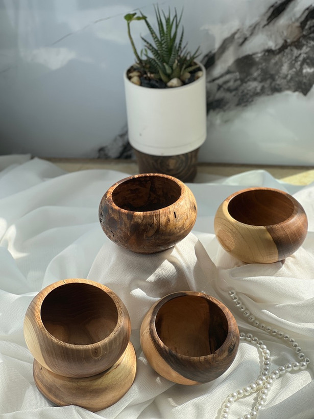 پیاله خمره ای چوبی