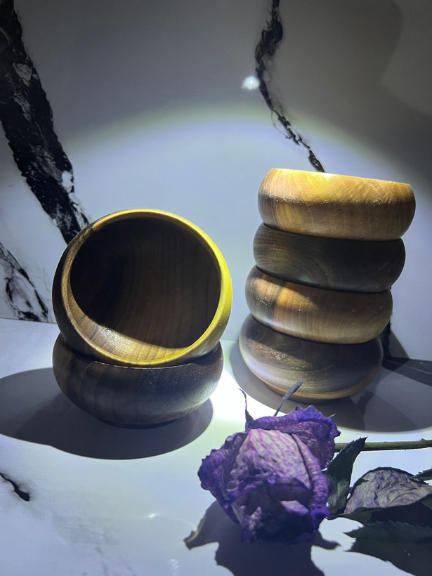 پیاله خمره ای چوبی