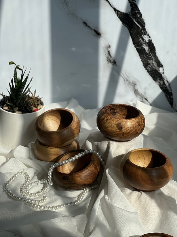 پیاله خمره ای چوبی