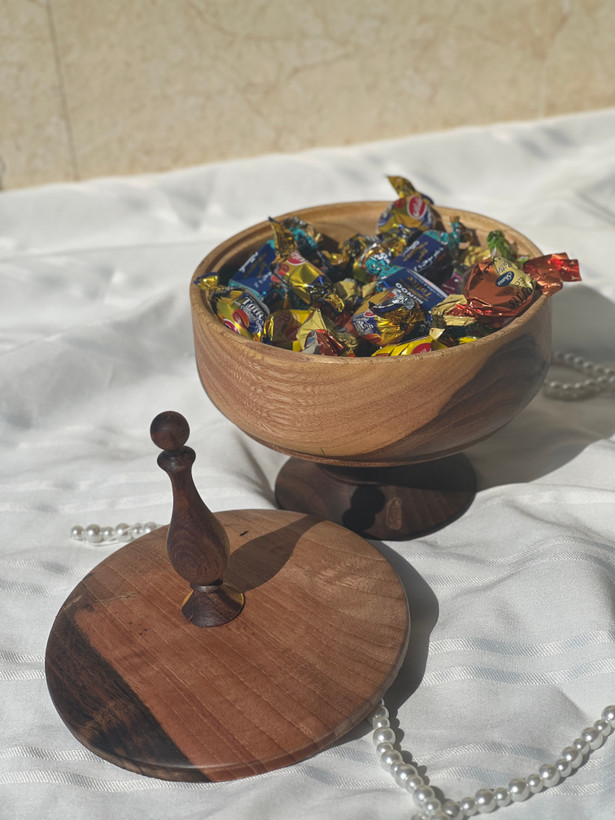 شکلات خوری چوبی طرح نگین