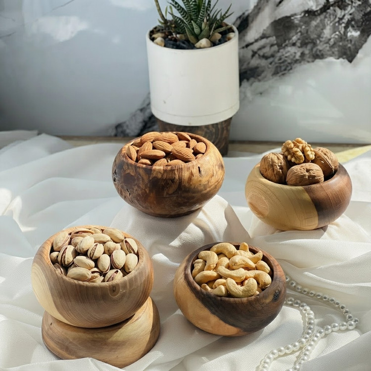 پیاله خمره ای چوبی